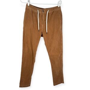 Vuori‎ Optimist Brown Stretch Corduroy Drawcord Pant  Mens Size Small